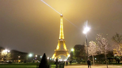 The Eiffel Tower is a wrought iron lattice tower on the Champ de Mars in Paris, France.